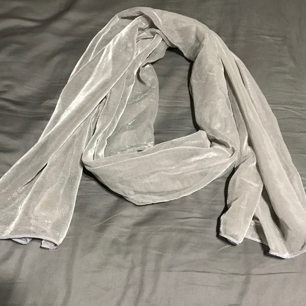Shiny silver  scarf